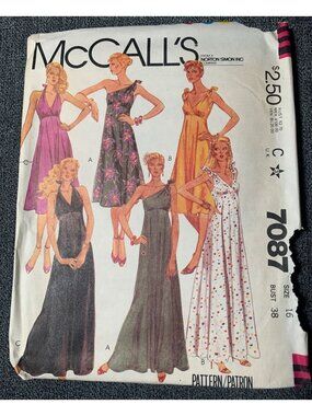McCall's Misses Dress Sewing Pattern Size 16 7087 Uncut